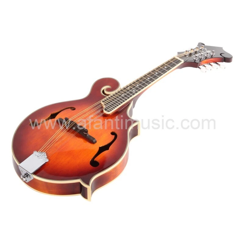 Guitarra Mandolina estilo F con cuerpo de madera maciza y tapa de abeto