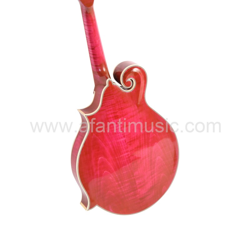 Mandolina Afanti Carved Spruce Top Wine Red Solid Flamed Maple F
