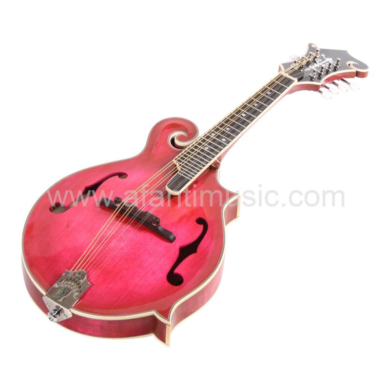 Mandolina Afanti Carved Spruce Top Wine Red Solid Flamed Maple F