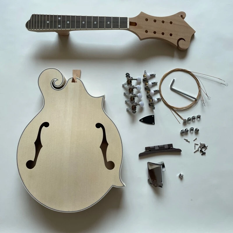 Kit de mandolina estilo F con tapa de abeto contrachapado Afanti