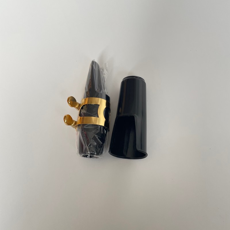 Saxofón Alto Laca Oro Rojo con Cuerpo de Latón Instrumento Profesional de Saxo Alto