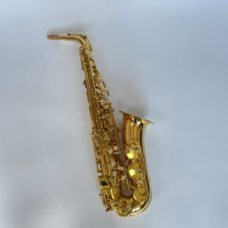 Instrumentos de viento Saxofón Alto Llave Mib Laca Dorada
