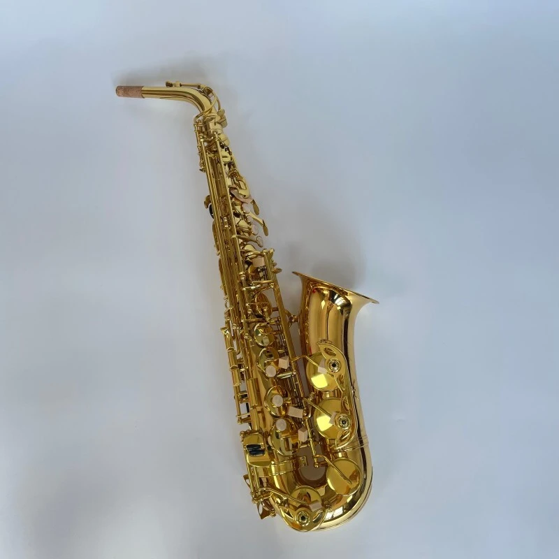 Instrumentos de viento Saxofón Alto Llave Mib Laca Dorada