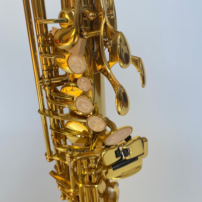 Instrumentos de viento Saxofón Alto Llave Mib Laca Dorada