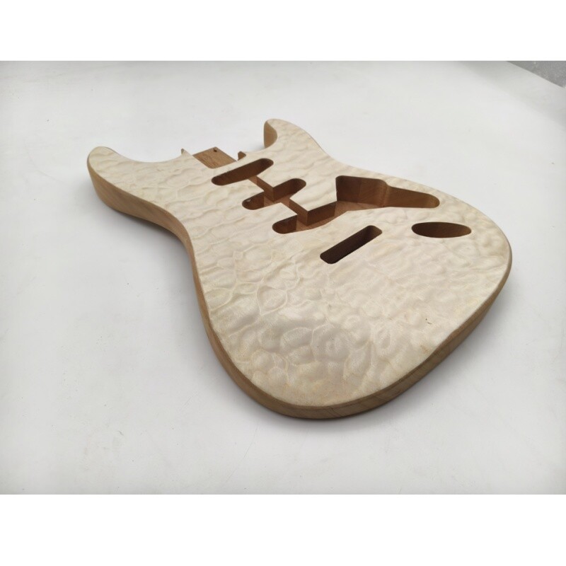 Cuerpo de guitarra eléctrica Afanti SSS de madera de caoba con chapa de arce acolchado
