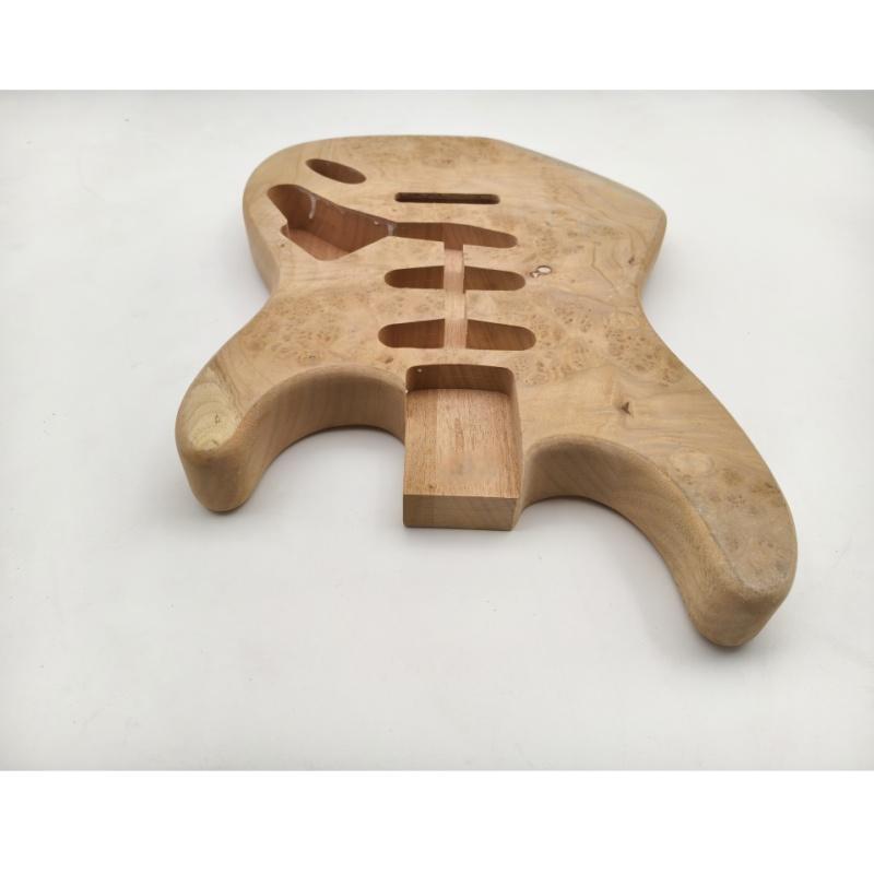 Cuerpo de guitarra sin terminar de caoba Afanti con chapa de álamo