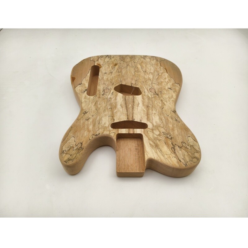 Cuerpo de guitarra eléctrica TL de Afanti de caoba sin terminar con chapa de arce veteado