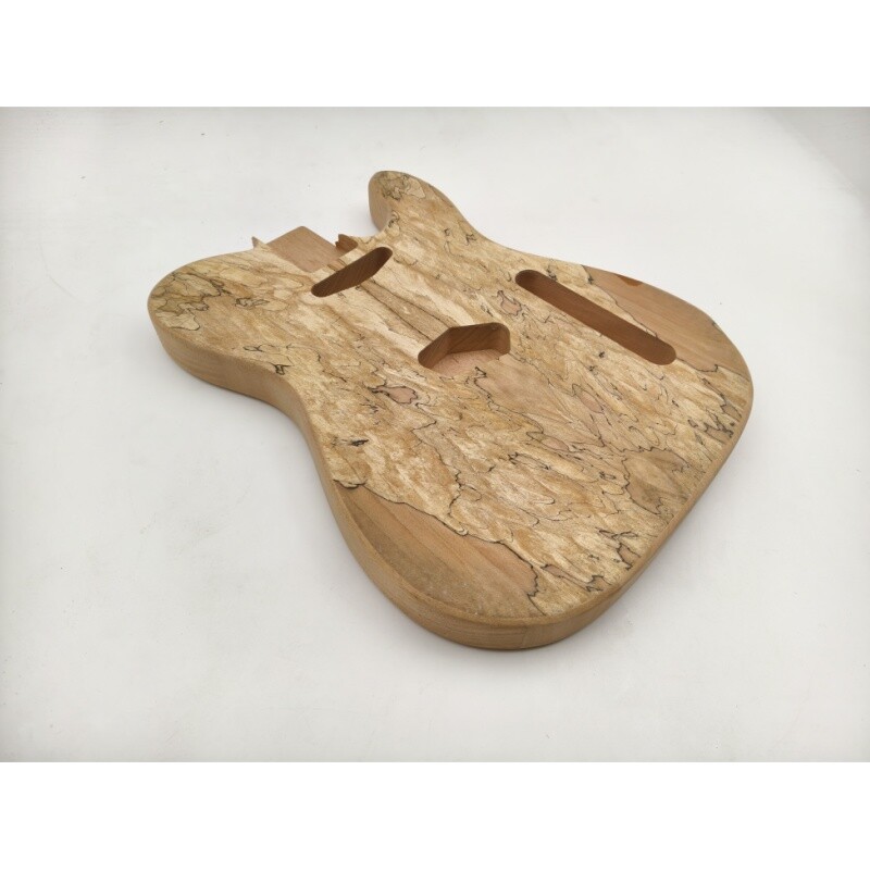 Cuerpo de guitarra eléctrica TL de Afanti de caoba sin terminar con chapa de arce veteado