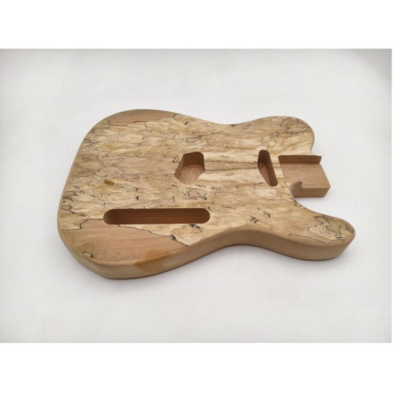 Cuerpo de guitarra eléctrica TL de Afanti de caoba sin terminar con chapa de arce veteado