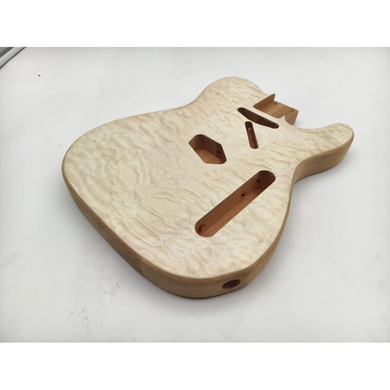 Afanti Cuerpo de guitarra eléctrica de caoba inacabada con chapa de arce acolchado TL
