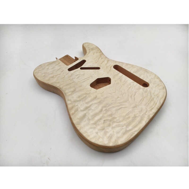 Afanti Cuerpo de guitarra eléctrica de caoba inacabada con chapa de arce acolchado TL