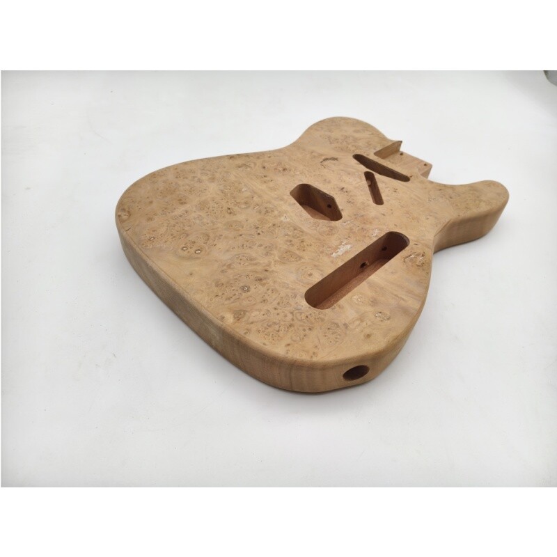 Cuerpo de guitarra TL de Afanti de caoba sin terminar con chapa de álamo