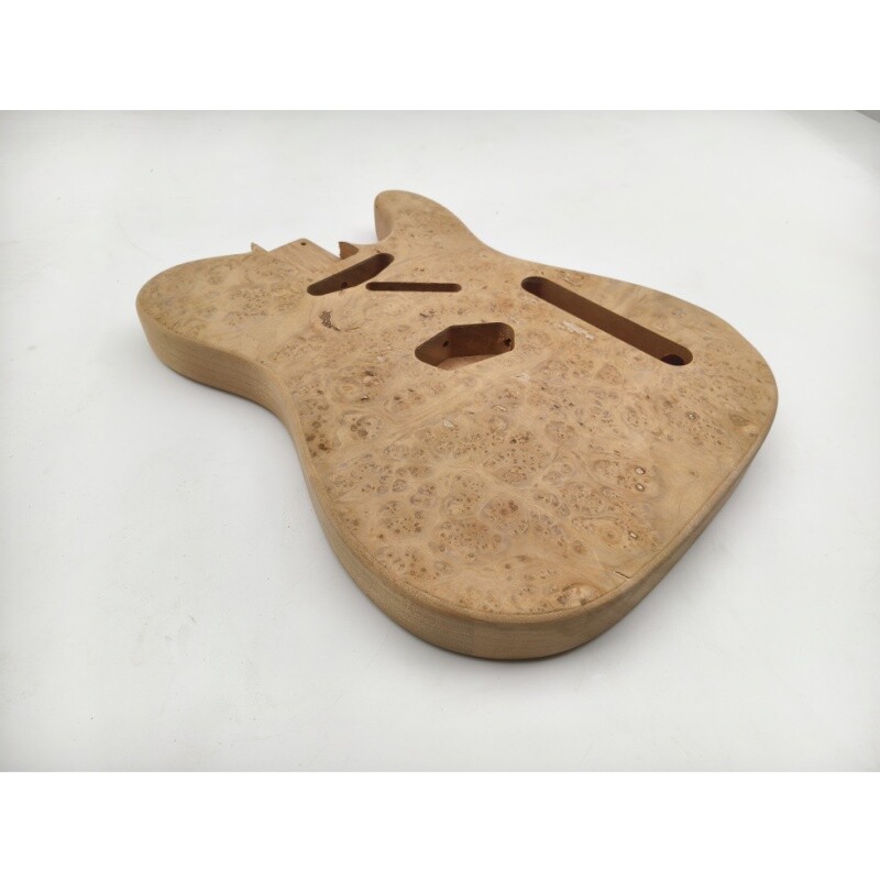 Cuerpo de guitarra TL de Afanti de caoba sin terminar con chapa de álamo