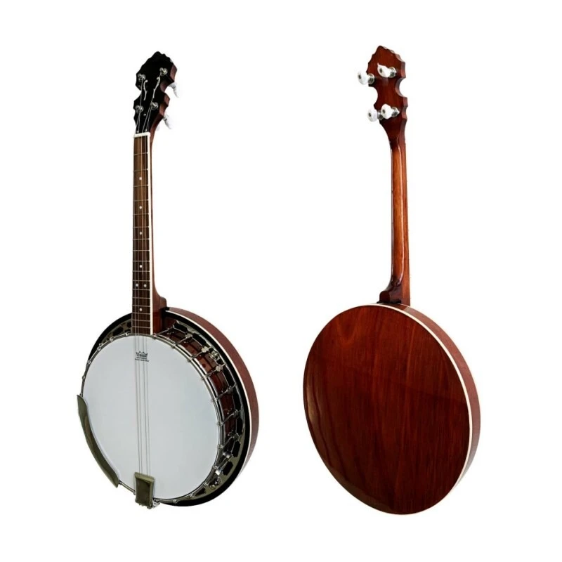 Banjo tenor Afanti de 4 cuerdas con aro de caoba y escala corta