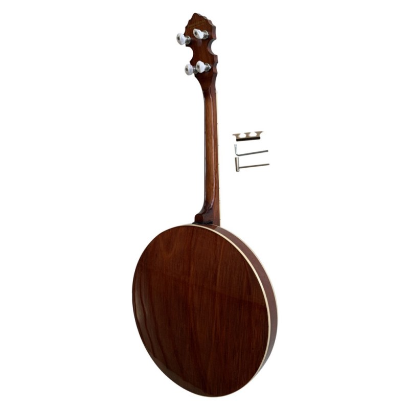 Banjo tenor Afanti de 4 cuerdas con aro de caoba y escala corta