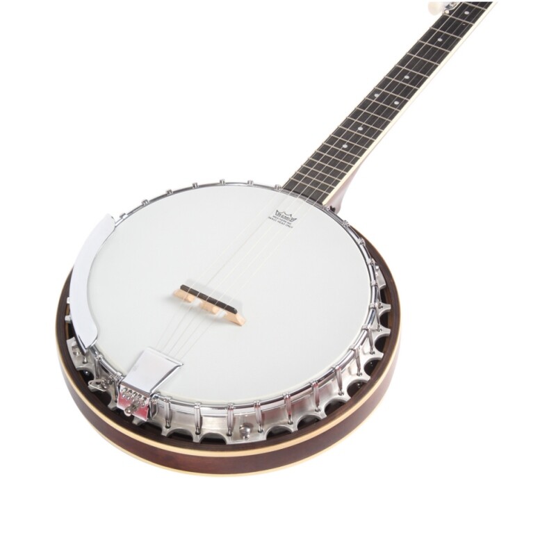 Parche de tambor Afanti Remo con aro resonador de caoba para banjo de 5 cuerdas