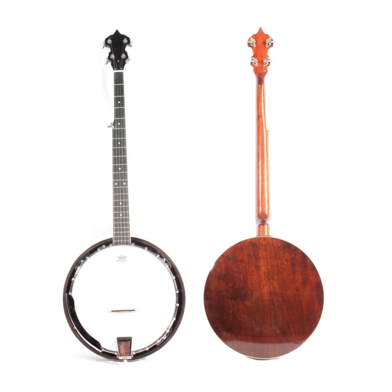 Banjo de 5 cuerdas Afanti Remo con resonador de caoba y aro de madera contrachapada de arce con brida de hierro