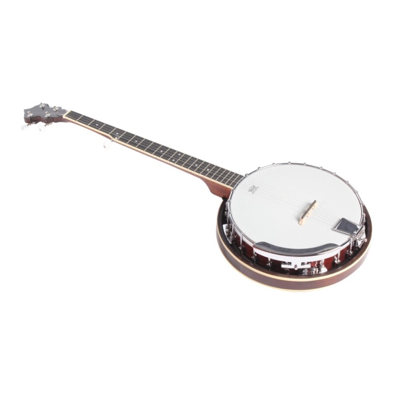 Banjo de 5 cuerdas Afanti Remo con resonador de caoba y aro de madera contrachapada de arce con brida de hierro