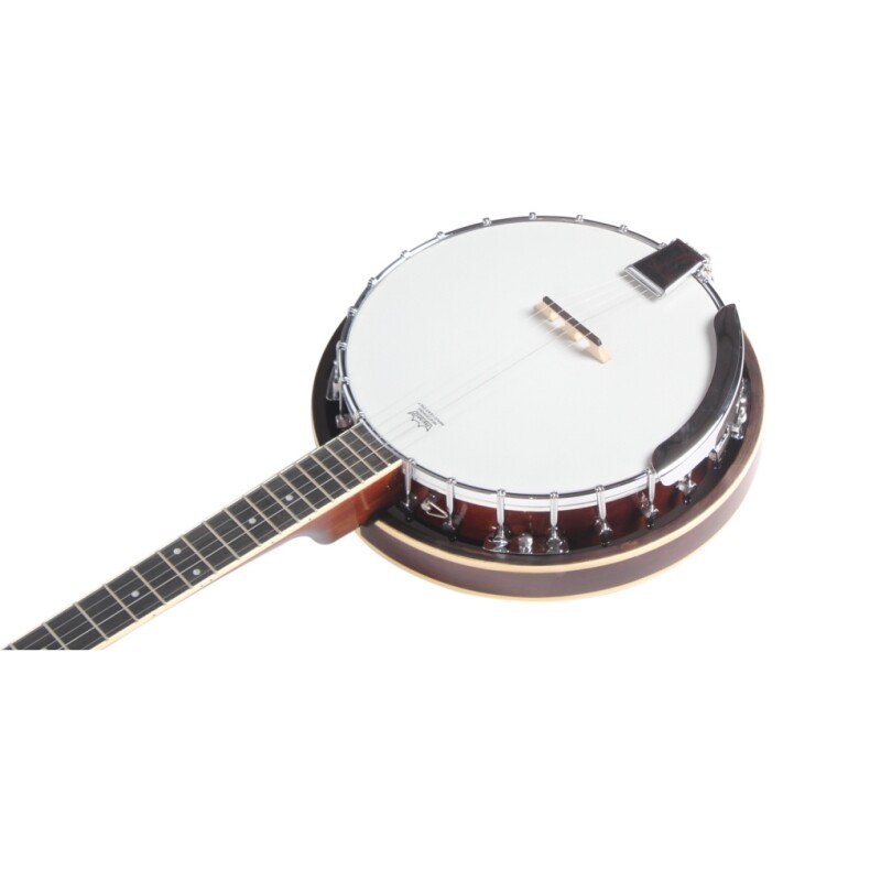 Banjo de 5 cuerdas Afanti Remo con resonador de caoba y aro de madera contrachapada de arce con brida de hierro