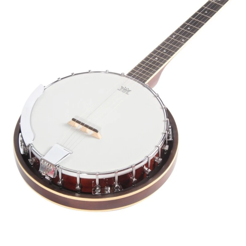 Banjo de 5 cuerdas Afanti Remo con resonador de caoba y aro de madera contrachapada de arce con brida de hierro