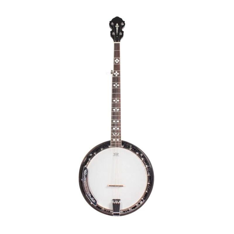 Banjo de 5 cuerdas con aro resonador de caoba en tono bronce Afanti