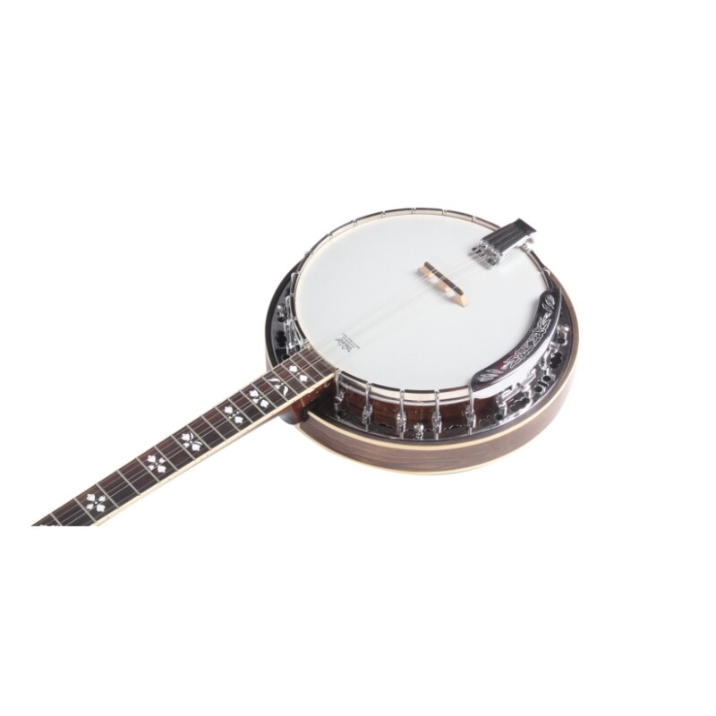 Banjo de 5 cuerdas con aro resonador de caoba en tono bronce Afanti