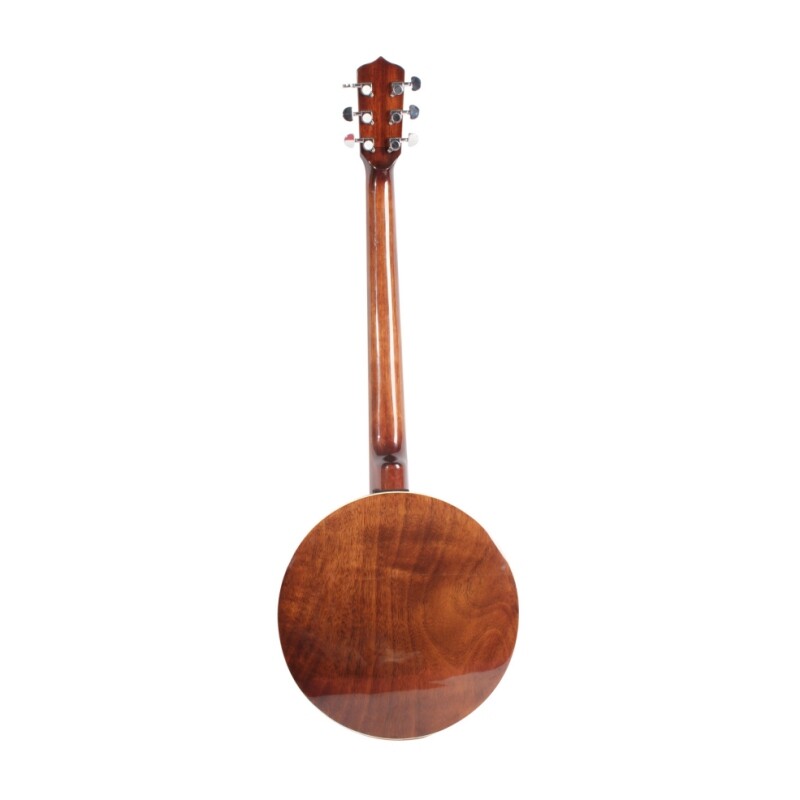 Parche de tambor Afanti Remo, resonador y aro de caoba, diapasón de palisandro, banjo de 6 cuerdas