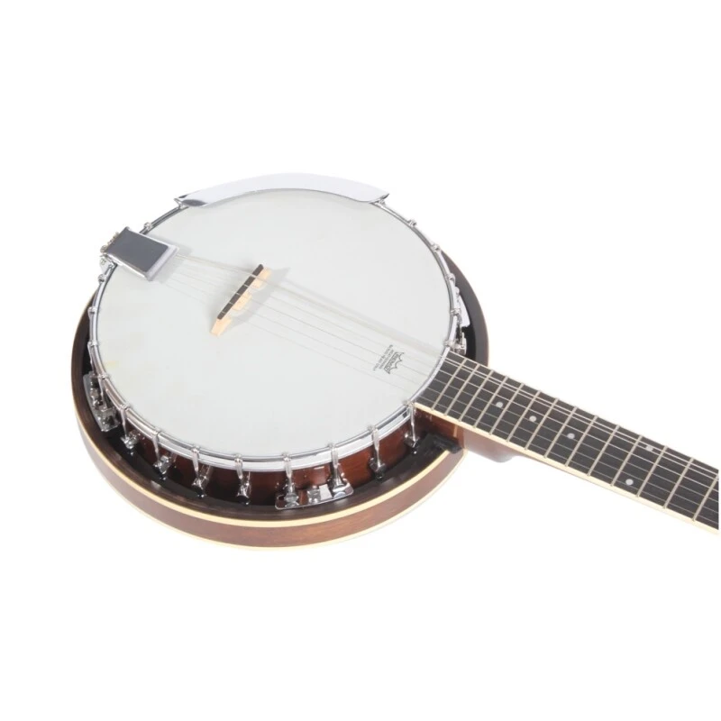 Parche de tambor Afanti Remo, resonador y aro de caoba, diapasón de palisandro, banjo de 6 cuerdas