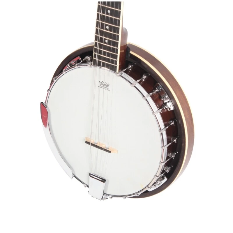 Parche de tambor Afanti Remo, resonador y aro de caoba, diapasón de palisandro, banjo de 6 cuerdas