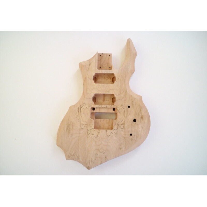 Kit de guitarra eléctrica con cuerpo de fresno Afanti y chapa de arce spalted