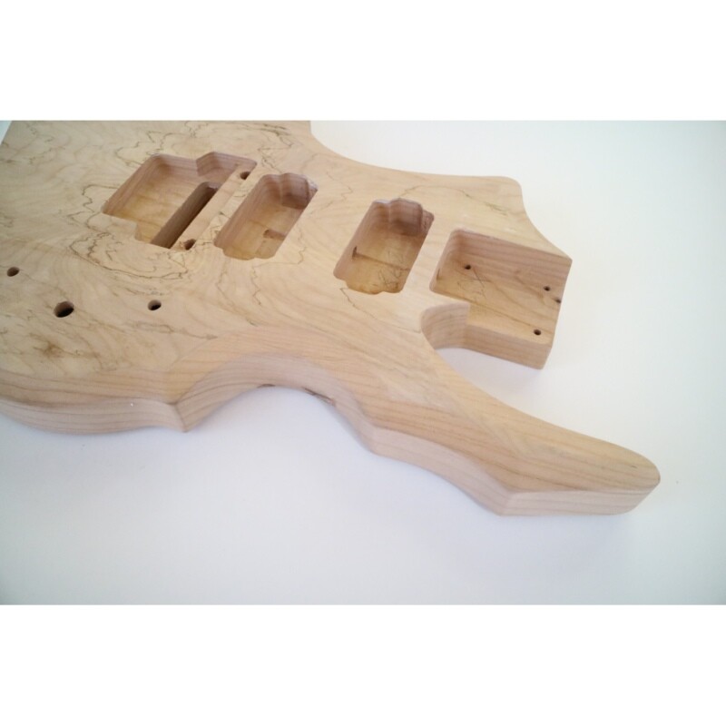 Kit de guitarra eléctrica con cuerpo de fresno Afanti y chapa de arce spalted