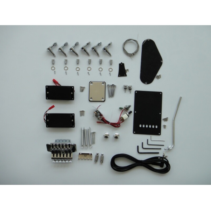 Kit de guitarra sin terminar Afanti con cuerpo de fresno, mástil de arce y diapasón de palisandro