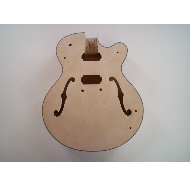 Kit de guitarra eléctrica Afanti Maple Plywood Body Hollow Unfinished