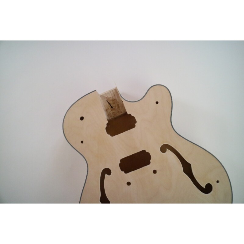 Kit de guitarra eléctrica Afanti Maple Plywood Body Hollow Unfinished