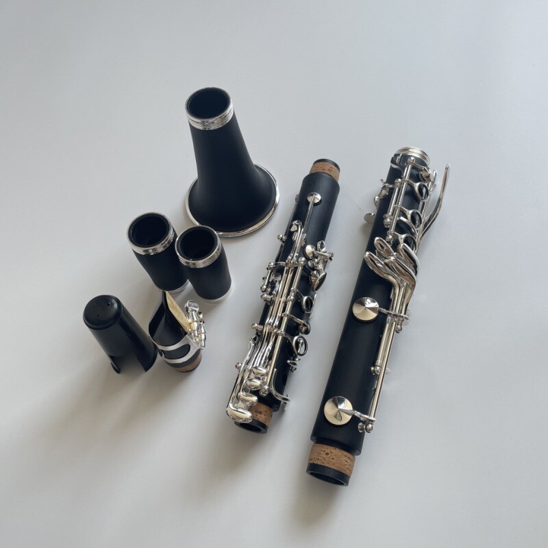 Afanti Clarinete 17 Teclas Boquilla Baquelita Cuerpo Goma Duro