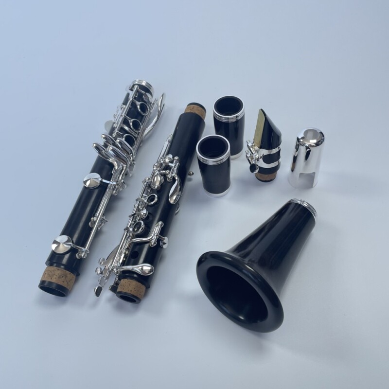 Afanti Profesional Buena Calidad 17 llaves Cuerpo de ébano Clave plateada Clarinete