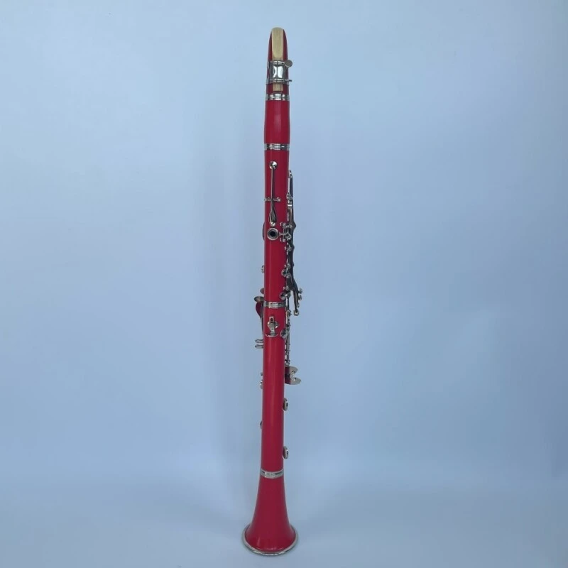 Afanti Color Rojo 17 Teclas Clarinete Cuerpo ABS Tecla Clarinete Niquelado