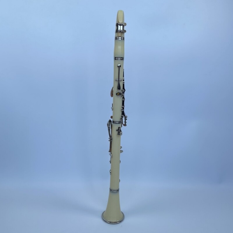 Afanti Color Blanco 17 Teclas Cuerpo ABS Teclas Niqueladas Clarinete