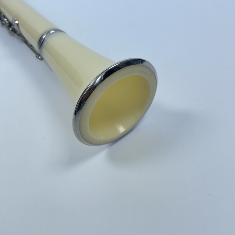 Afanti Color Blanco 17 Teclas Cuerpo ABS Teclas Niqueladas Clarinete