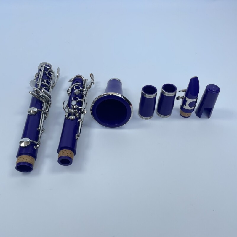 Afanti Color Púrpura 17 Sib Niquelado Claves Clarinete para Principiantes y Niños