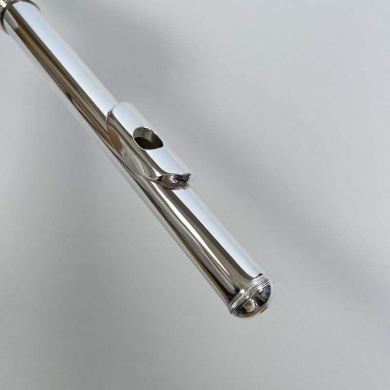 Afanti 16 Agujero Cerrado Llave Plateada con Tapa de Flor Grabada Flauta