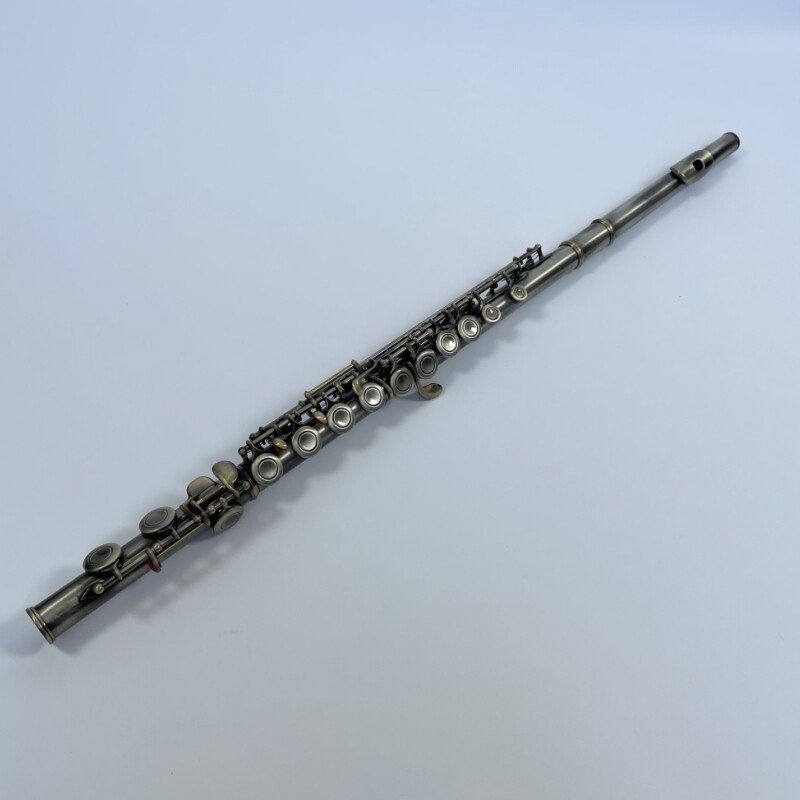 Afanti Flauta Estilo Vintage 16 Agujero Cerrado Latón Antiguo