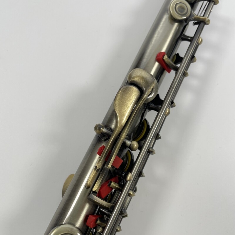 Afanti Flauta Estilo Vintage 16 Agujero Cerrado Latón Antiguo