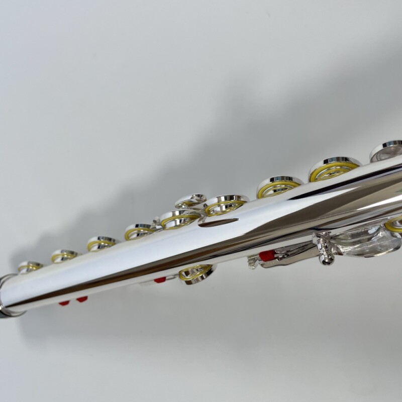 Flauta Afanti de 17 agujeros abiertos plateada con llaves francesas