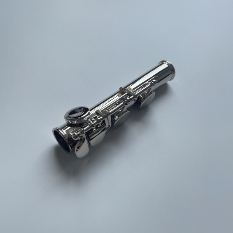 Afanti flauta de llave niquelada de 16 agujeros cerrados