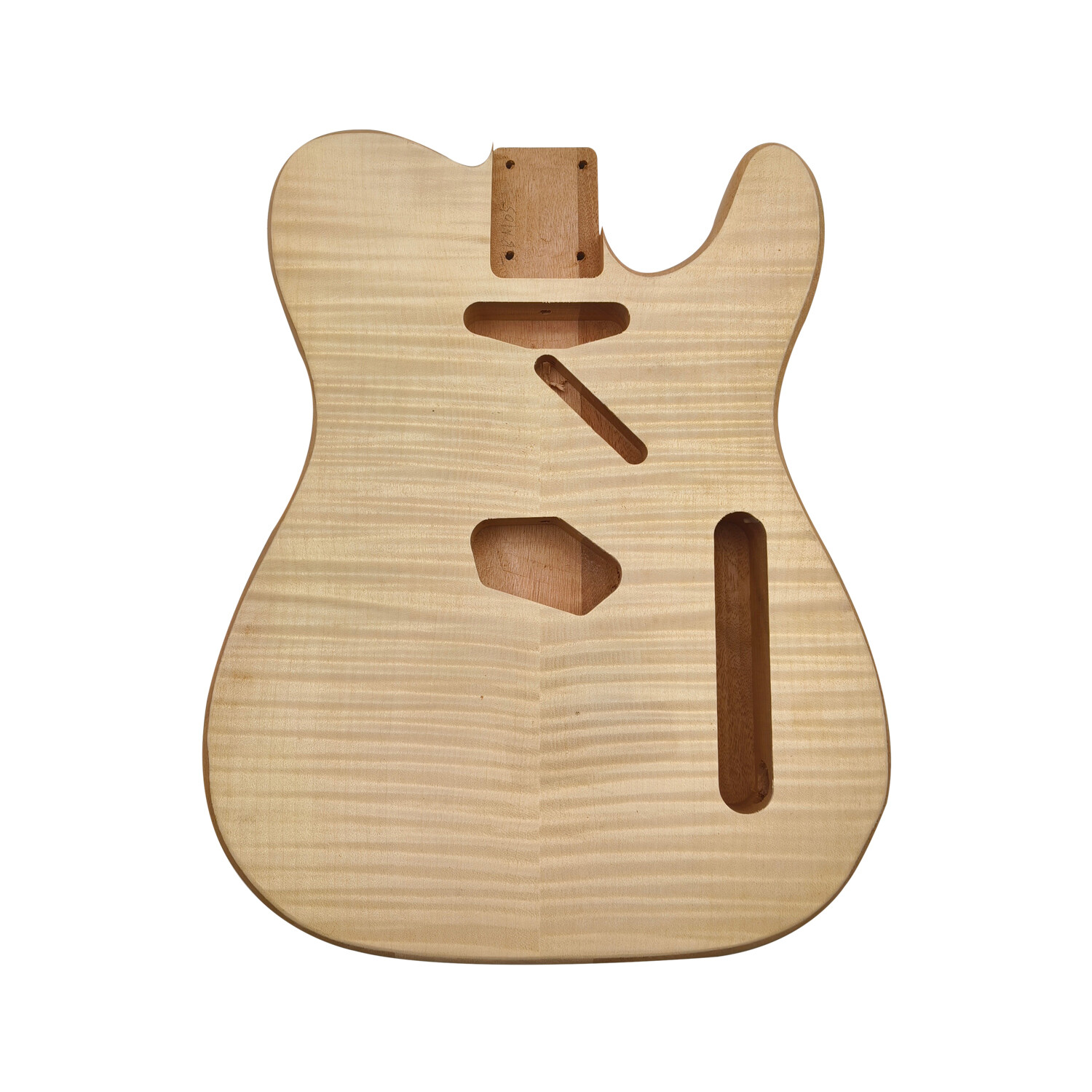Cuerpo de guitarra TL de madera de caoba sin terminar Afanti con chapa de arce flameado Cuerpo de guitarra TL de madera de caoba sin terminar Afanti con chapa de arce flameado
