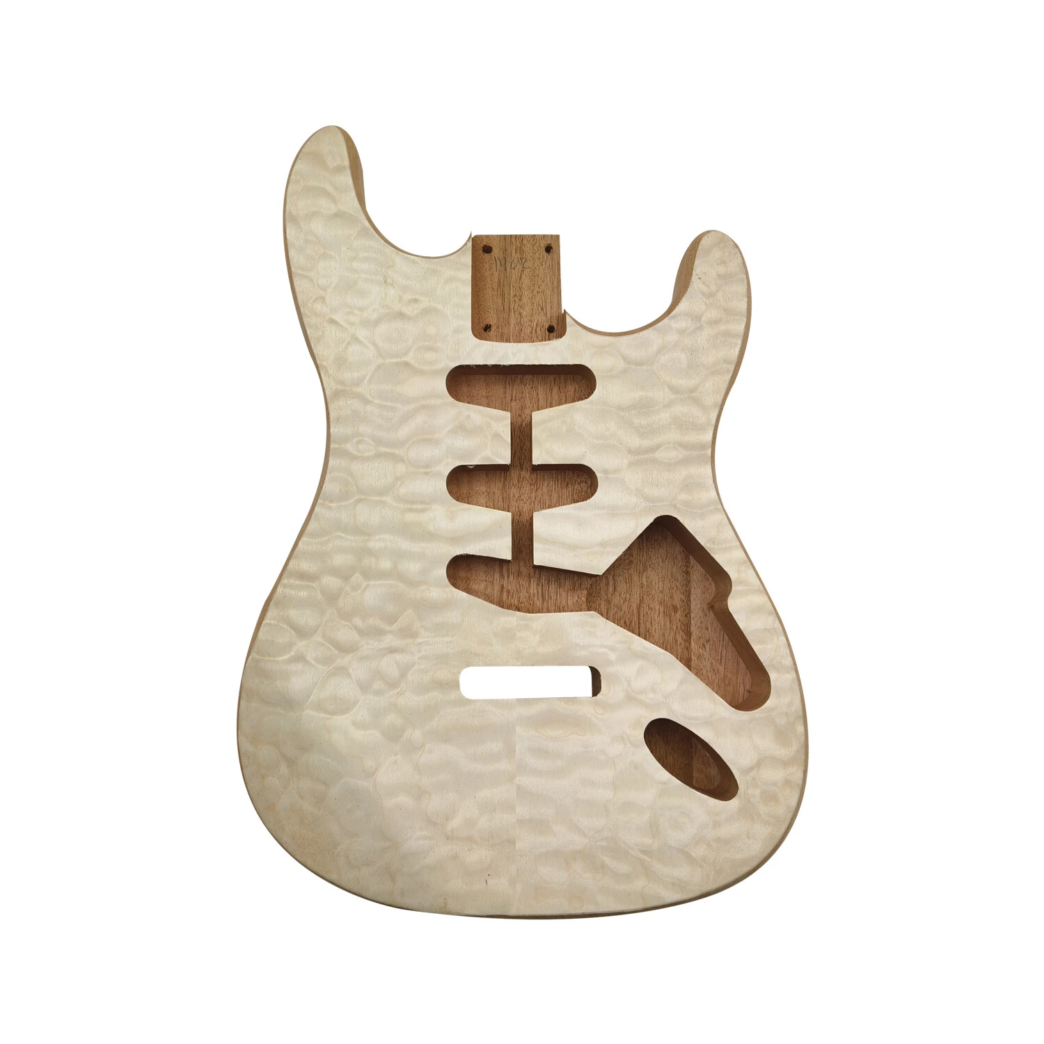 Cuerpo de guitarra eléctrica Afanti SSS de madera de caoba con chapa de arce acolchado