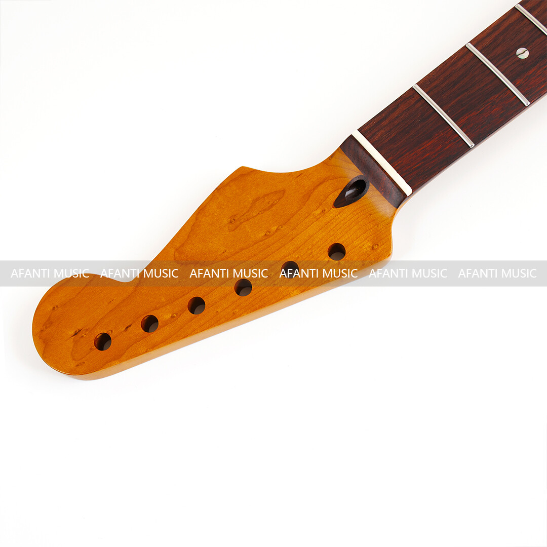 Mástil de guitarra eléctrica Afanti 22 Frets Roasted Birdseye Maple ST