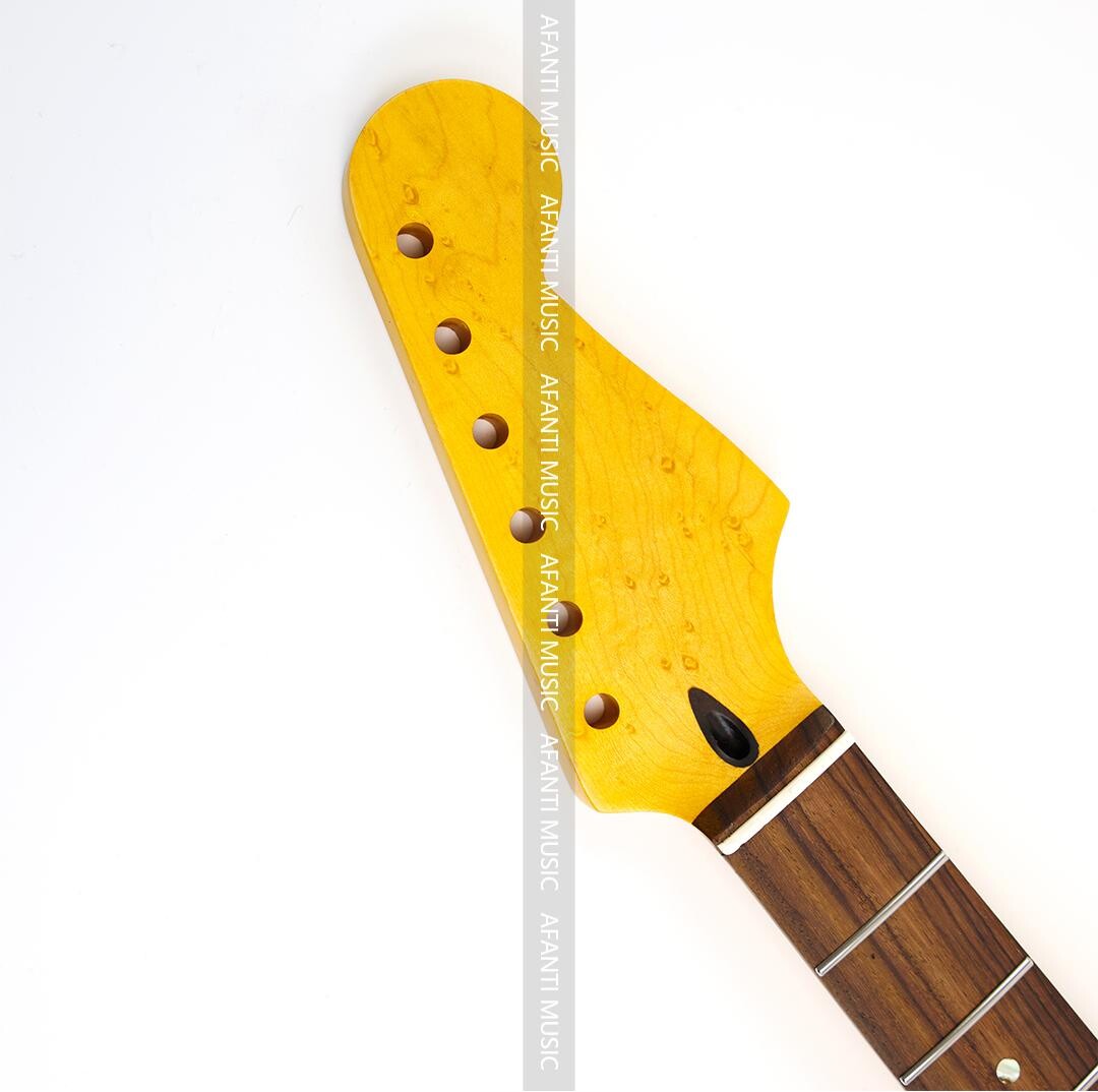 Mástil de guitarra eléctrica Afanti 22 Frets Birdseye Maple ST