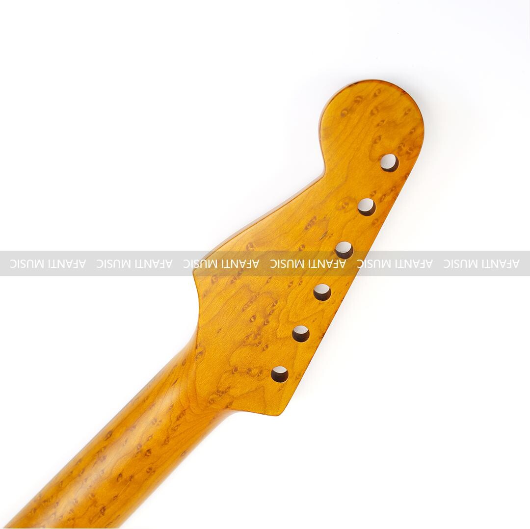 Afanti 22 Frets Top Roasted Birdseye Maple ST Style Mástil de Guitarra Eléctrica